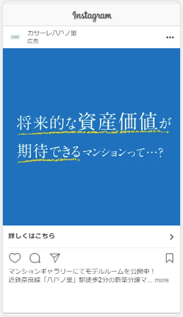 カサーレ八戸ノ里インスタ動画広告